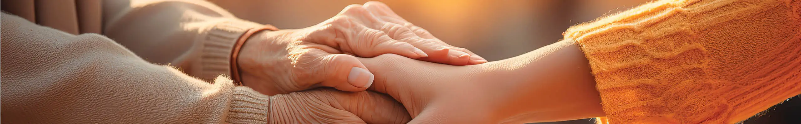 Cropped view of support worker shaking hands with care recipient.